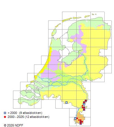 Vlagzalm Thymallus thymallus Verspreidingskaart NDFF